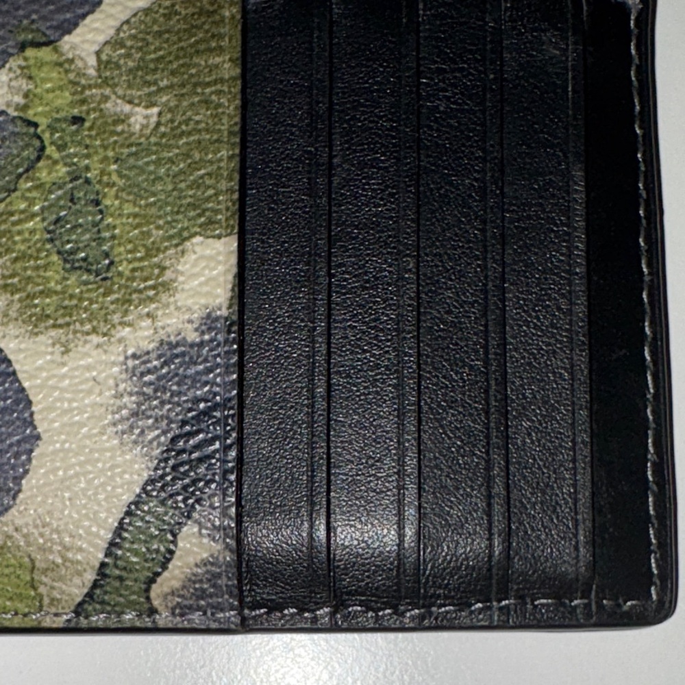 Coach Green Watercolor Script Zip Card Case - Picture 6 of 10